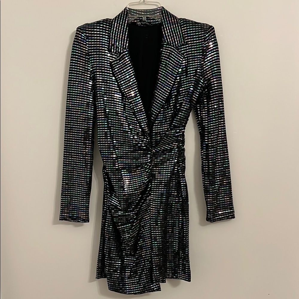Zara Sequin Blazer Dress